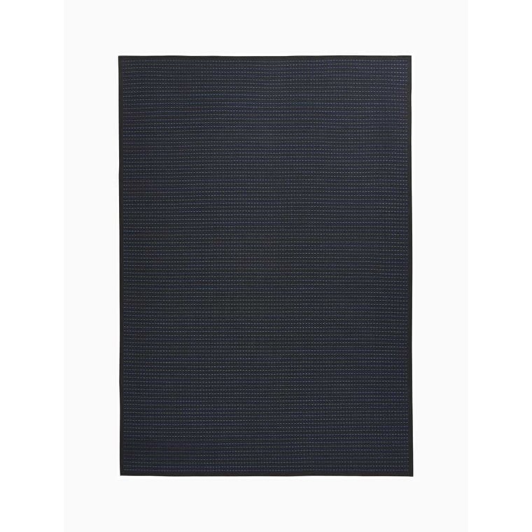 Calvin Klein Seattle Cord Striped Contemporary Area Rug by Nourison - Black/Cobalt - 8' x 10' - Rectangle