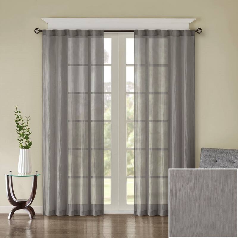 Solid Crushed Curtain Panel