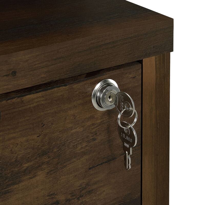 Geary 3-shelf Bookcase USB and Lockable Drawer