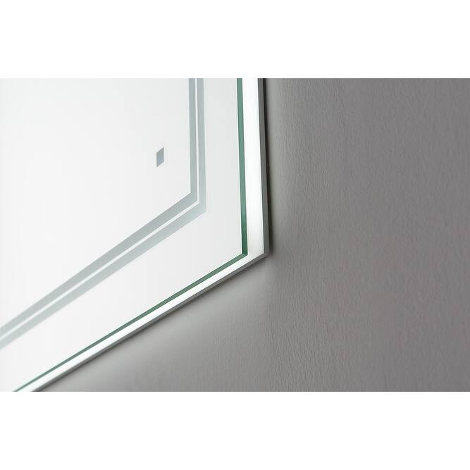 AQUADOM Soho 36" Led Lighted Mirror for Bathroom Defogger, Backlit and Front-Lit - 36"x30"x1"