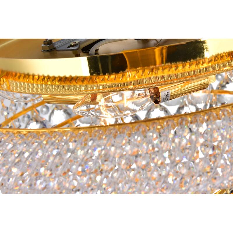 Empire 8 Light Flush Mount With Gold Finish