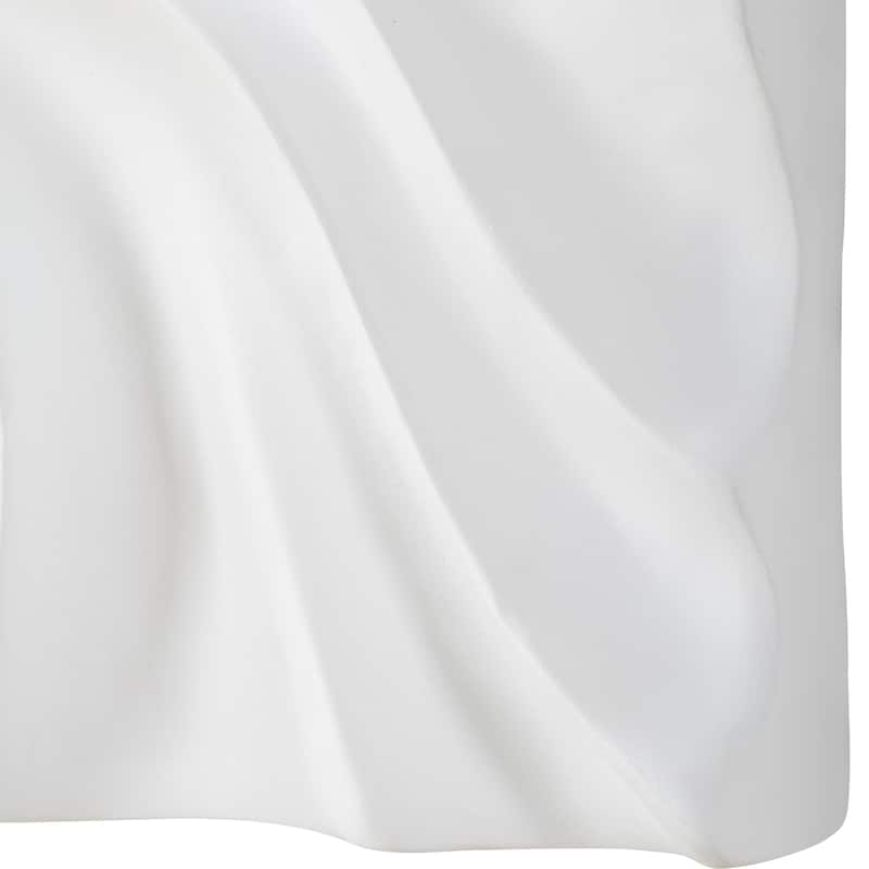 Uttermost Snowdrift Scultped White Wall Decor, Set of 4 - 15.25"H x 15.25"W x 3"D