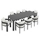 preview thumbnail 7 of 17, Tahoe 9-Piece Outdoor Patio Aluminum Dining Set With Extendable Table by Modway