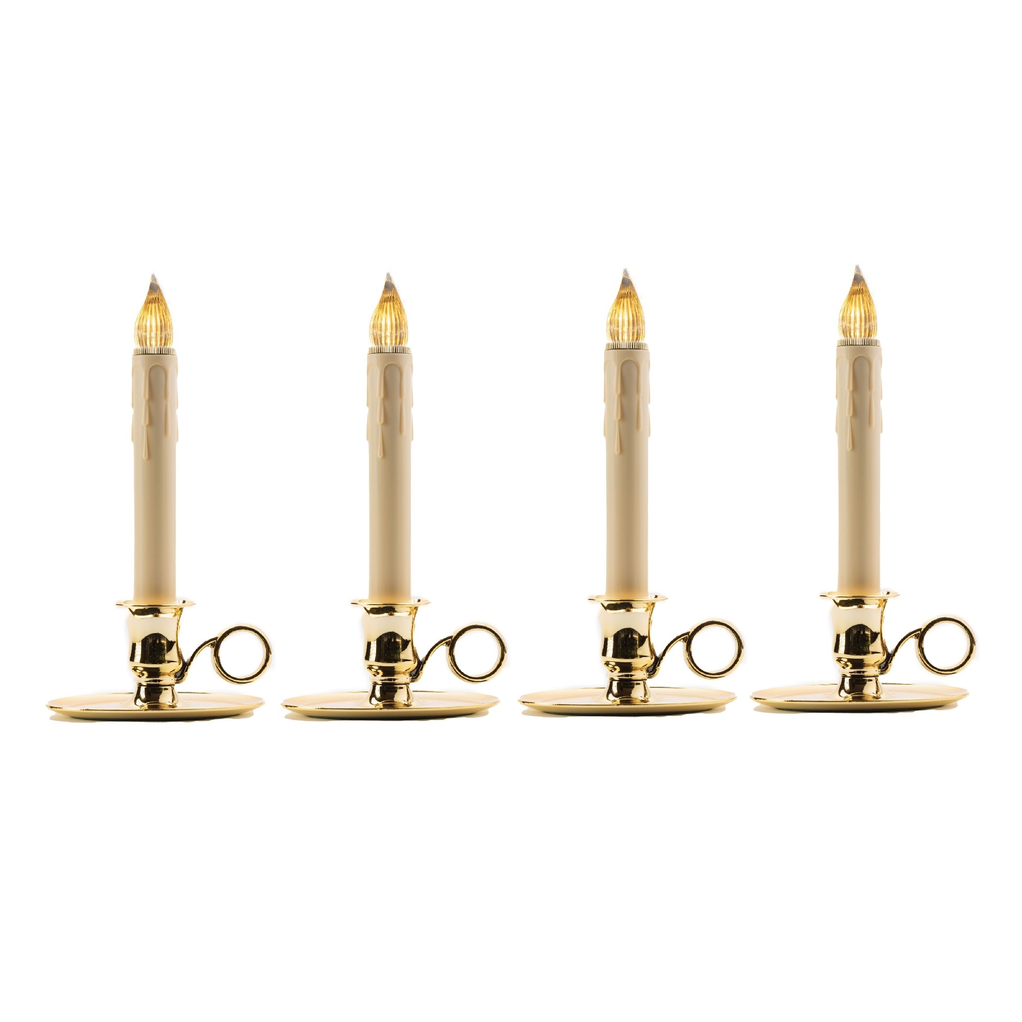 Electric candle lamp with sensor in brass 2025