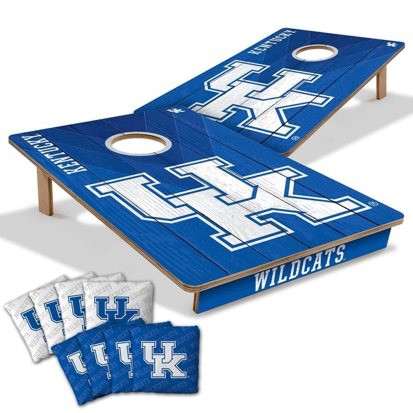 slide 2 of 7, Kentucky Wildcats NCAA Tailgate Cornhole Board Set Include Carrying Case