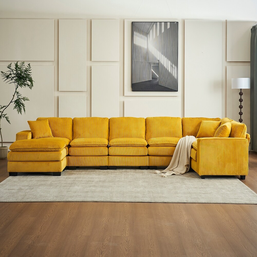 Mustard chaise sofa sale