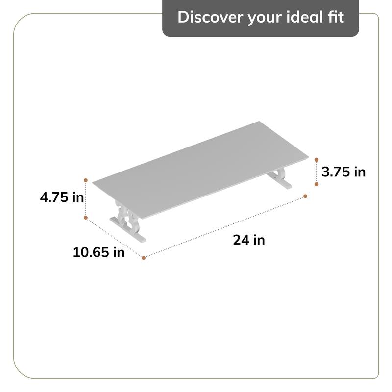 Jani Wood Monitor Stand Riser Desk - Ergonomic Design Stand, Desktop Organizer Table for Home, Office Workspace, Gaming Desk