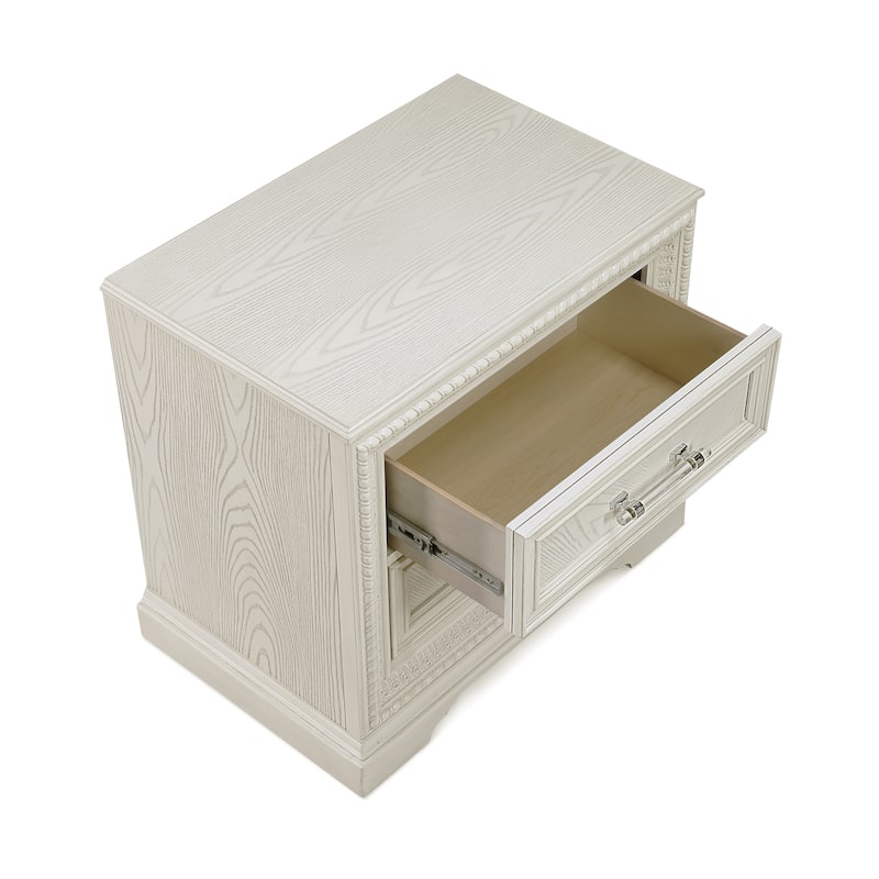 Beautiful Transitional Style 1pc 2-Drawer Nightstand Wooden Home Bedroom Furniture
