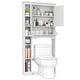 preview thumbnail 1 of 8, Costway Over the Toilet Storage Cabinet Bathroom Storage Organizer - See Details White - See Details