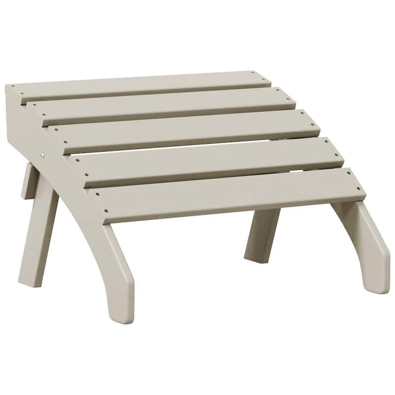 Polytrends Altura Outdoor Adirondack Folding Ottoman - Sand