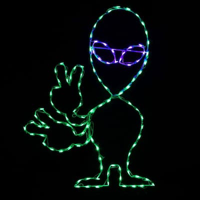 Halloween LED Alien Waving 48in