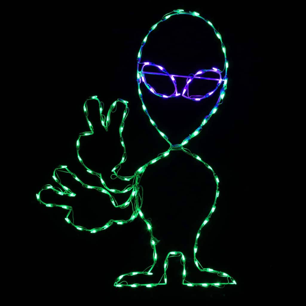 Halloween LED Alien Waving 48in