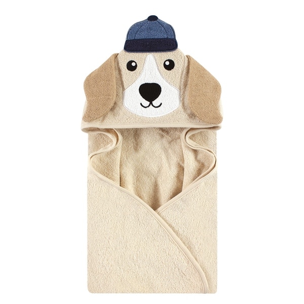 slide 1 of 1, Hudson Baby Infant Boy Cotton Animal Face Hooded Towel, Baseball Dog, One Size - Baseball Dog - One Size One Size - Baseball Dog