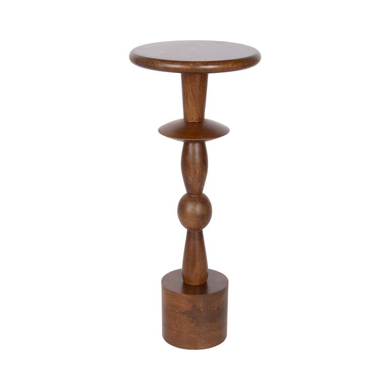 Kate and Laurel Avenal Drink Table - 9x9x22 - Walnut Brown