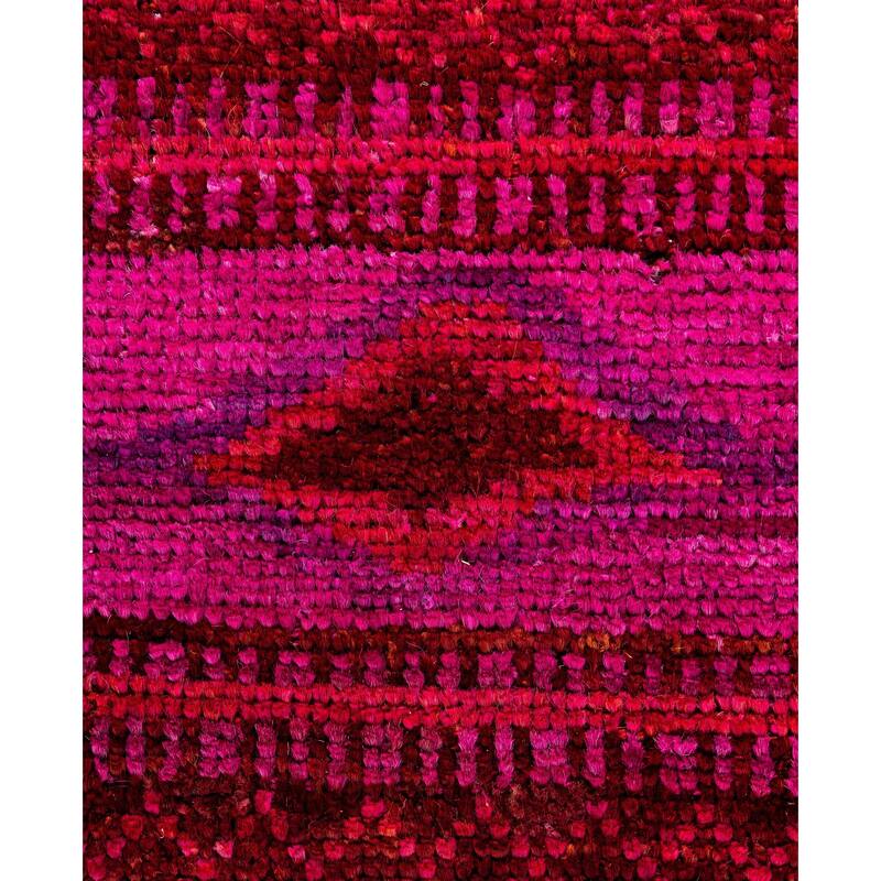 Overdyed One-of-a-Kind Hand-Knotted Area Rug - Purple - 4' 1" x 6' 1"