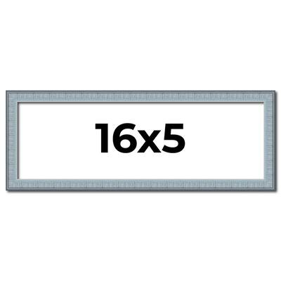 16x5 Frame Rustic Sky Blue Solid Wood Picture Frame | 0.75 Inch
