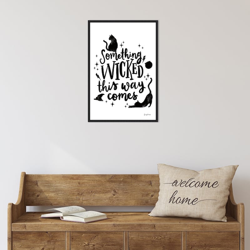 Amanti Art Sophisticated Spooky IV Cat Framed Canvas Wall Art