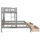 preview thumbnail 13 of 16, Bunk Bed,Triple Bunk Bed with Drawers, Gray