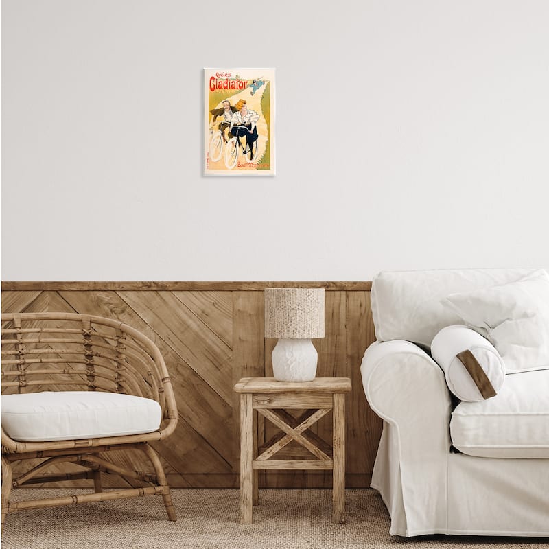 Stupell Vintage Cyclists Poster Wall Plaque Art Design By Marcus Jules