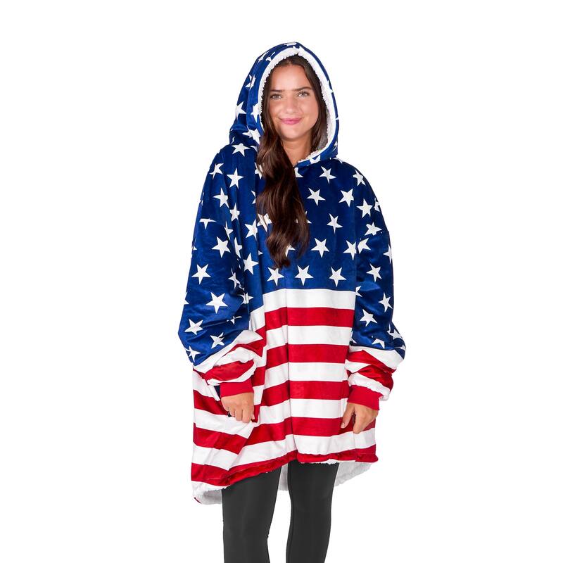 Bare Homey B-Cozy Oversized Sherpa Wearable Blanket