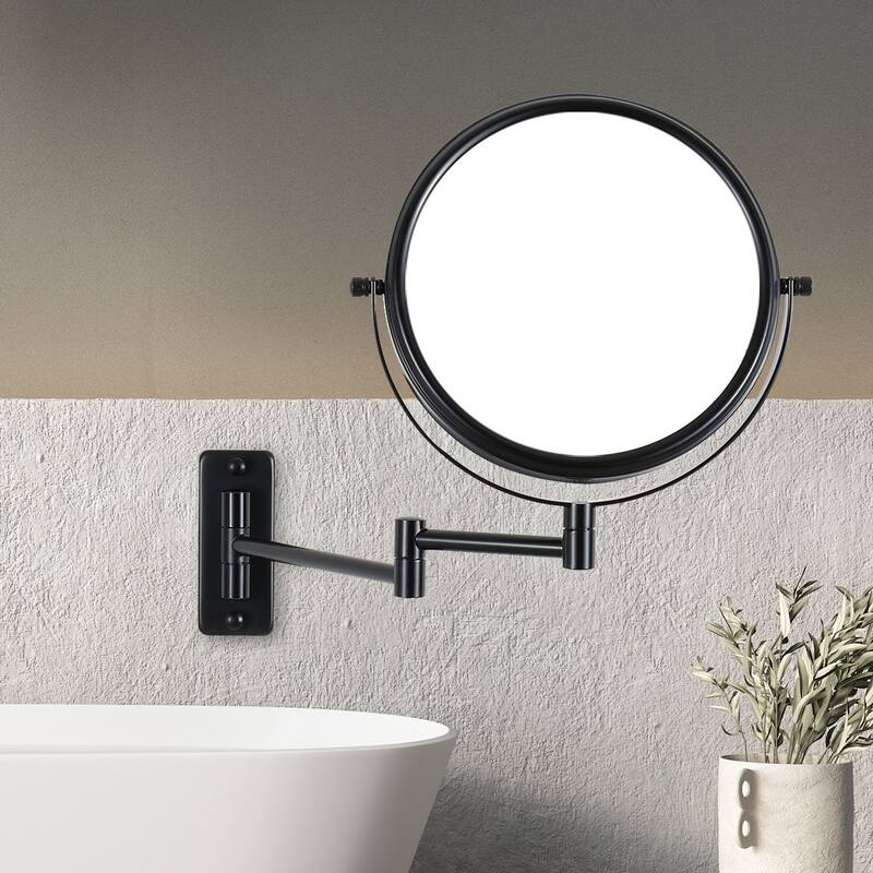 Hansabenne 8" x 8" Wall Mounted Makeup Mirror Double Sided Magnifying Mirror