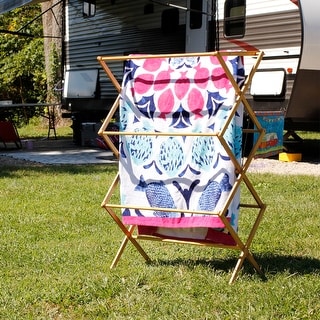 Bamboo drying top rack laundry