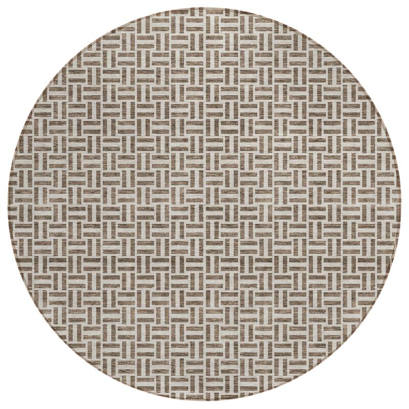 HomeRoots Geometric Transitional Rectangle Outdoor Rug