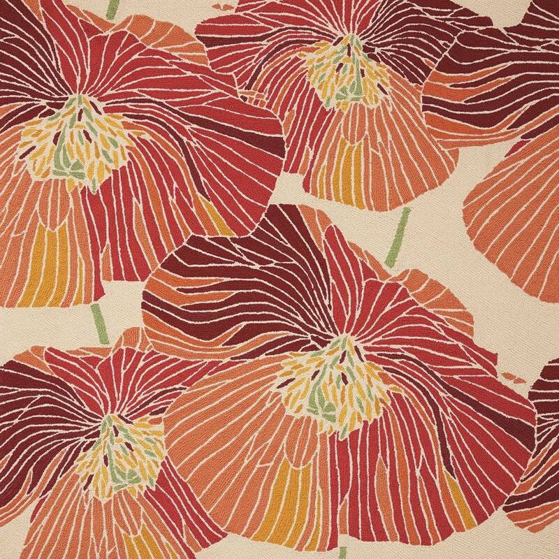 Geqa Floral Stain Resistant Area Rug By HomeRoots - 90' X '60' X '0.5