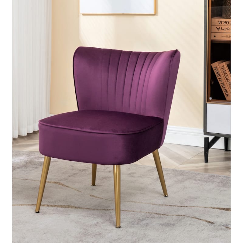 Us Pride Furniture Sauter 23.2" Wide Mid-Century Modern Microfiber Accent Chair