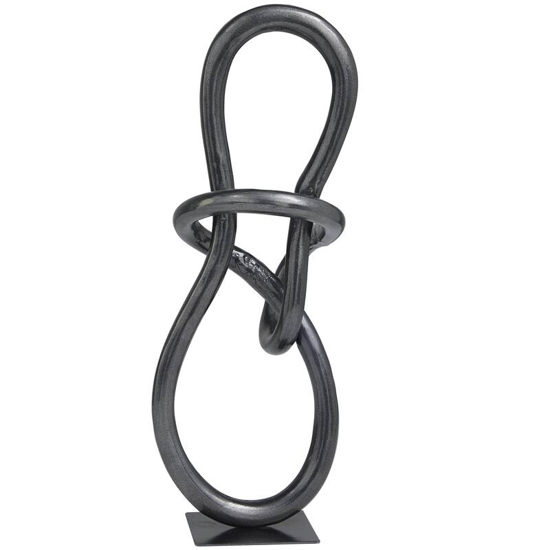 Aluminum Metal Abstract Decorative Sculpture - Dark Gray - Roche River Decor
