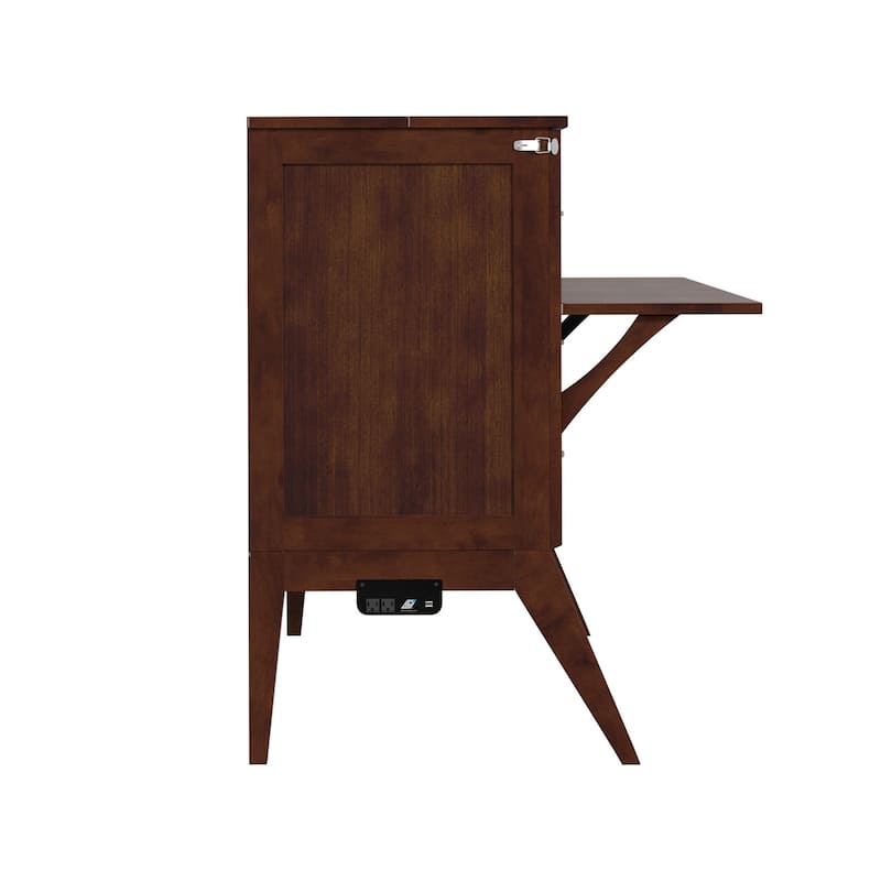 Northampton Full Murphy Bed Desk with Mattress