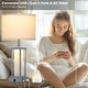 preview thumbnail 6 of 5, Set of 2 Modern 30-Inch Touch Control Table Lamps with USB, USB-C & AC Outlet - 12.5'' x 12.5'' x 27''