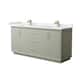 Option Light Green / White Cultured Marble Top / Satin