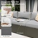 preview thumbnail 38 of 179, AOXUN Fire Pit Conversation Set Rattan Sofa Set Outdoor Furniture With Cushions