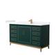 Option Green, Bronze Trim, Carrara Cultured Marble Top