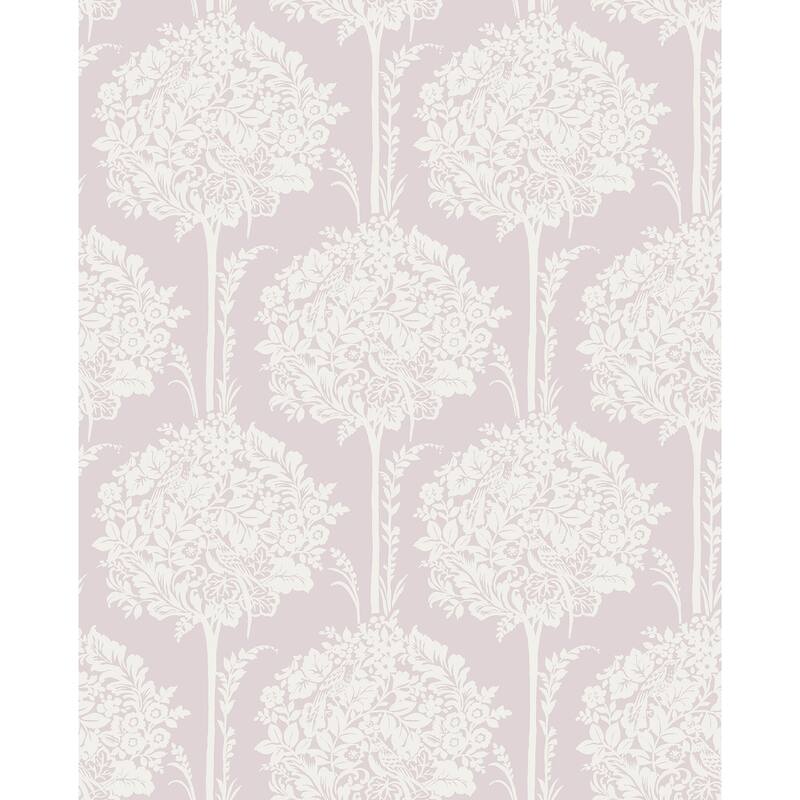 A-Street Prints Zaria Lavender Topiary Wallpaper