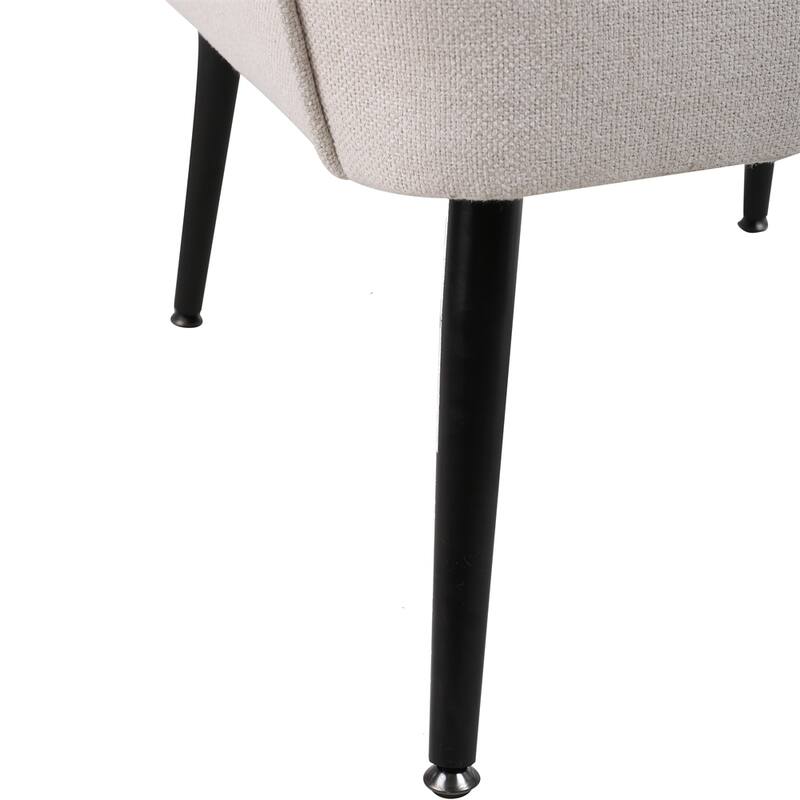 Modern Mid Century Chair Linen Sherpa Armchair