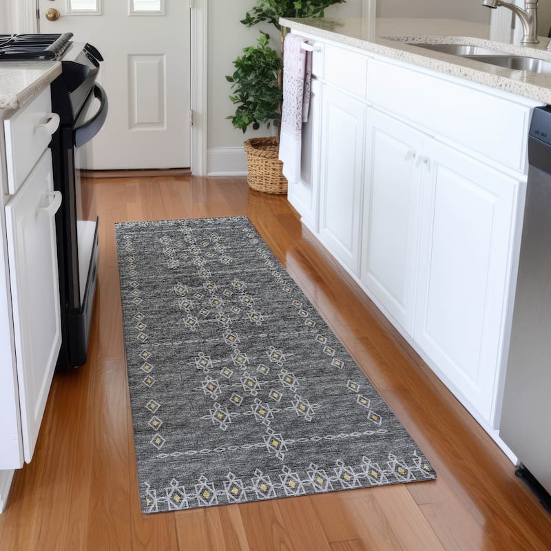 Premium Washable Super Soft Boho Medallion Mayfield Rug - Gray - 2' 3" x 7' 6" - Runner