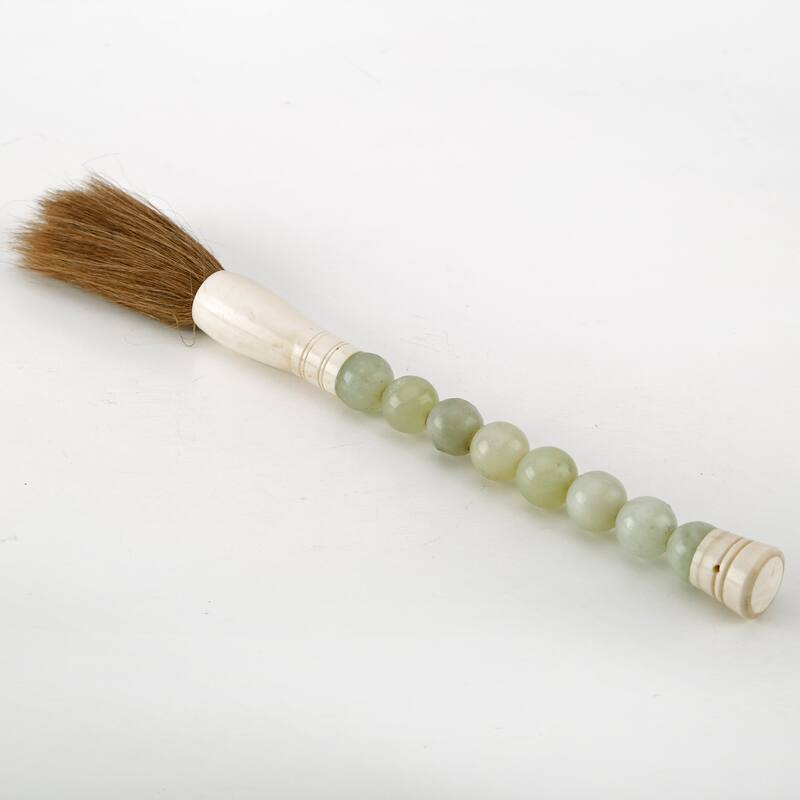 Artissance 13" Small Neutral White Marble Beads Calligraphy Brush - White