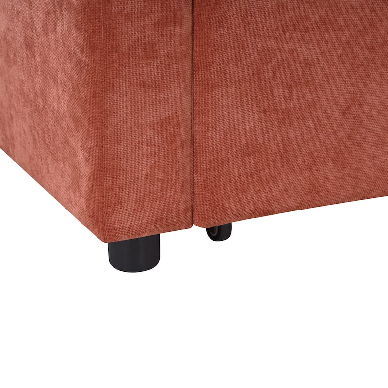 Roomfitters L-Shaped Sectional Sofa Bed with Sleeper and Hidden Storage Compartment for Living Room