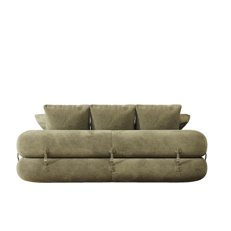 Foldable Corduroy Sleeper Sofa Bed