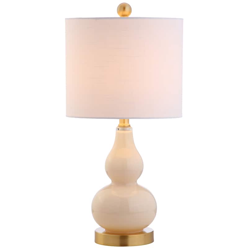Anya 20.5" Mini Glass LED Table Lamp, Gray by JONATHAN Y
