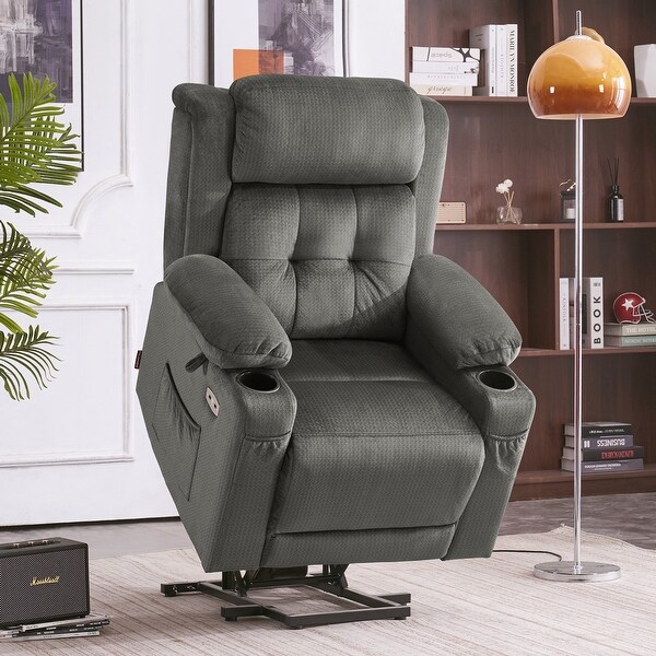 MCombo Lay Flat Lift Recliner with Power Headrest for Small Elderly People Infinite Position Lift Chair Fabric 7660 On Sale Bed Bath Beyond 36798978