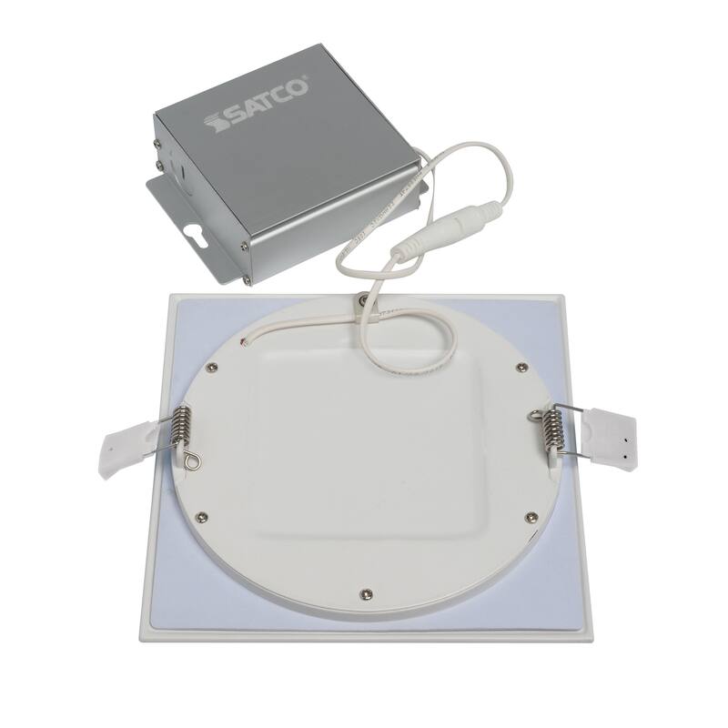 12W LED DW Downlight Edge-lit 6 in 5000K 120V Square Remote Driver