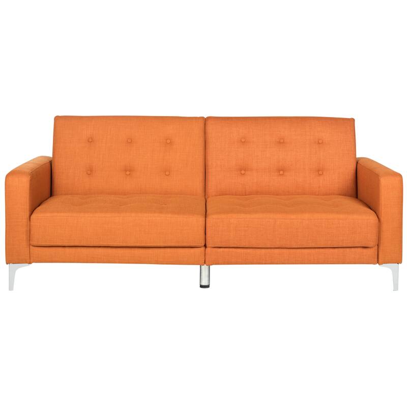 SAFAVIEH Shameka Two-In-One Foldable Orange Loveseat Sofa Bed - Orange