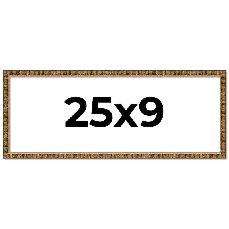 25x9 Frame Gold Kingsley Distressed Solid Wood Picture Frame Width