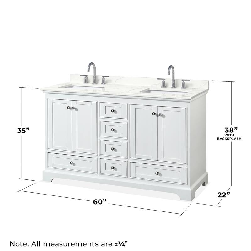Wyndham Collection WCS202060D-QTZ-US3MED Deborah 60" Free Standing