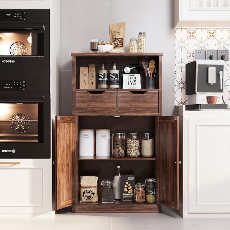 Bathroom Storage Cabinet – Waterproof Free Standing Storage Cabinet with Adjustable Shelf & Soft-Close Drawers