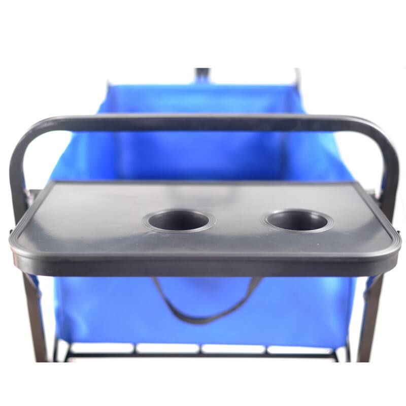 Foldable Garden Utility Cart with 360° Rotating Wheels, Supports 150 lbs