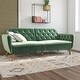 preview thumbnail 6 of 47, The Novogratz Tallulah Velvet Fold-down Memory Foam Futon